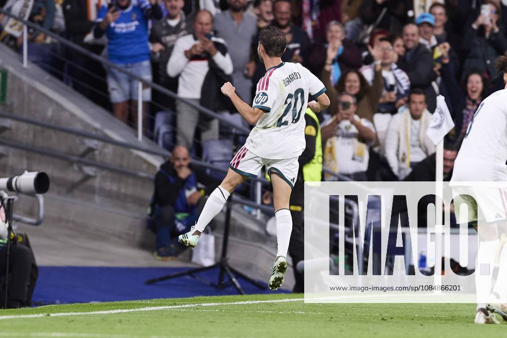 Bernardo Silva (Real Madrid CF) celebrates a goal during the UEFA Champions League 2026 2027 match between Real Madrid CF and RB Leipzig..Final score: Real Madrid 4-1 RB Leipzig. UEFA Champions League 2026 2027 - Real Madrid CF And RB Leipzig In Madrid, Spain - 21 Oct 2026 - ZUMAs197 20261021_aaa_s197_412