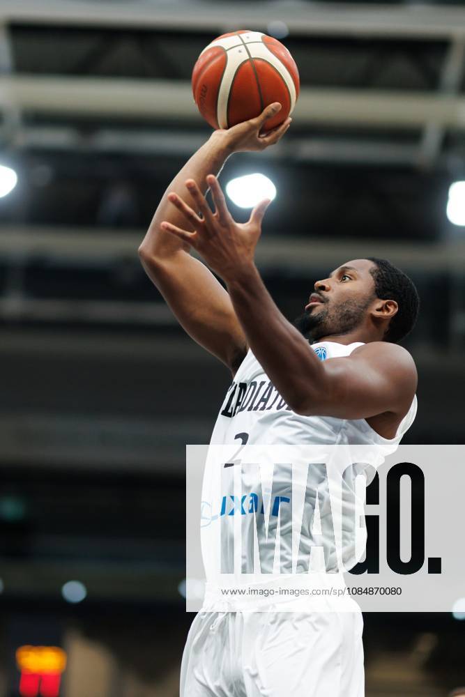 Terrell Harris (Gladiators Trier) mit Ball, Action Aktion, Freisteller , Emotionen, Geste, Gestik, Mimik, Freisteller, Portrait Vet Concept Gladiators Trier vs KK Split, Basketball, FIBA Europe Cup, 3. Spieltag, Saison 2026 2027, 21.10.2026 Vet Concept Gladiators Trier vs KK Split, Basketball, FIBA Europe Cup, 3. Spieltag, Saison 2026 2027