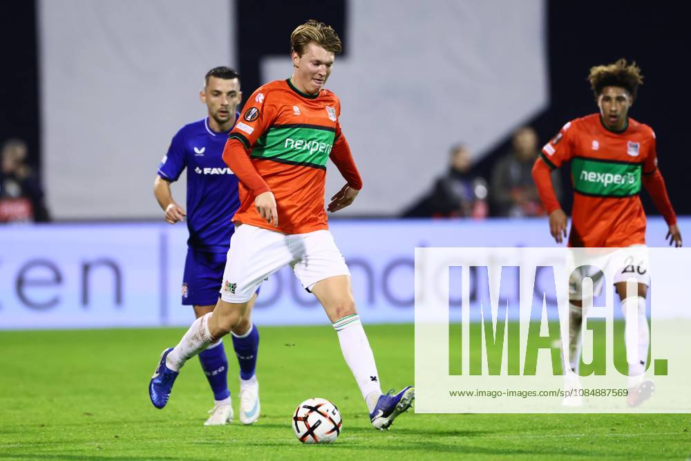 , Maksimir Stadium , season 2026 2027 , Europa League football match day 3 , match between Dinamo Zagreb and NEC , Picture shows NEC player Perr Schuurs Dinamo Zagreb - NEC x208957559x