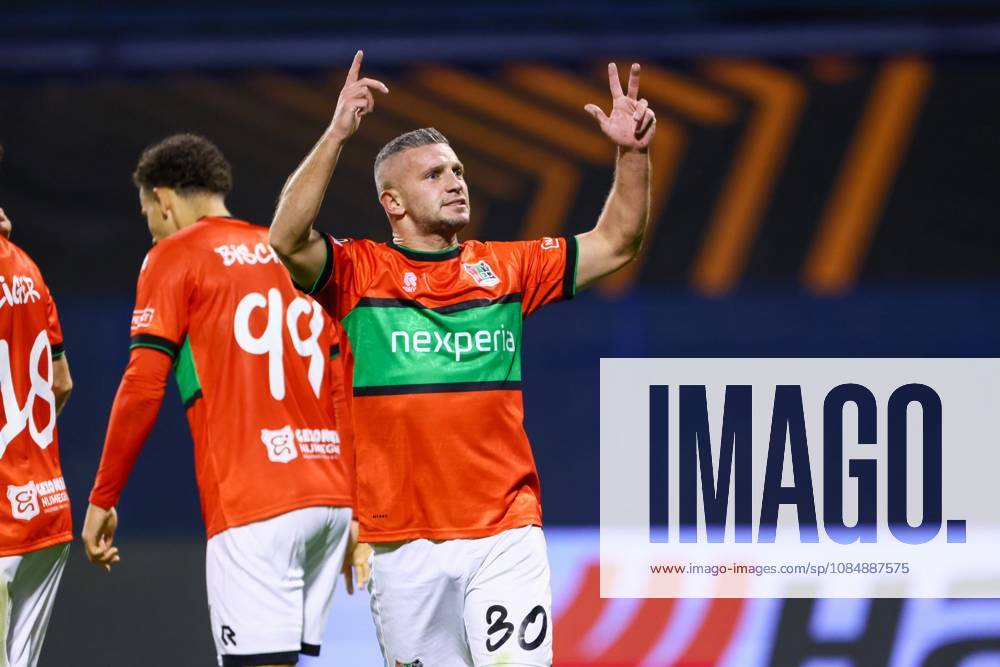 , Maksimir Stadium , season 2026 2027 , Europa League football match day 3 , match between Dinamo Zagreb and NEC , Picture shows NEC player Bryan Linssen celebrating the 2-2 Dinamo Zagreb - NEC x208957561x