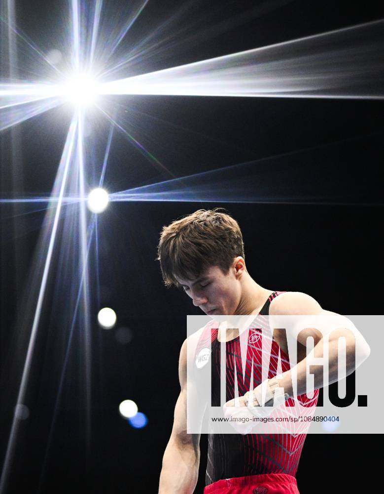 Netherlands Artistic Gymnastics World Championships 9270796 22.10.2026 Arsenii Dukhno of Team World Gymnastics Neutral Athletes 2 reacts after competing on the pommel horse during the men s team final at the 2026 World Artistic Gymnastics Championships in Rotterdam, the Netherlands. Alexey Filippov Sputnik Rotterdam Netherlands
