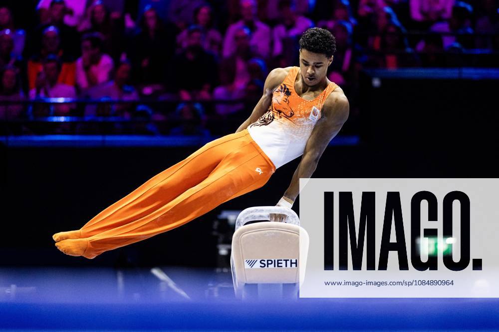 ROTTERDAM - Elijah Faverus (NED) during the All-Around final at the World Gymnastics Championships in Rotterdam Ahoy. IRIS VAN DEN BROEK ANP ANPxSportx IVx 573291777 originalFilename: 573291777