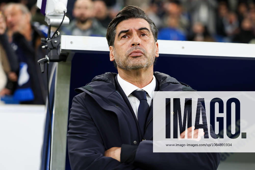 Sinsheim, Germany - Octobre 22: headcoach Paulo Fonseca (Olympique Lyonnais) during the UEFA Europa League phase Matchday 3 2026 27 match between TSG Hoffenheim and Olympique Lyon at Rhein Neckar Arena on Octobre, 2026 in Sinsheim, Germany