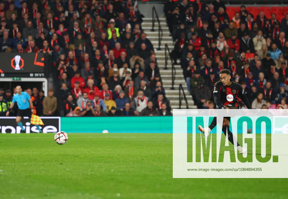 Bournemouth, England, 22nd October 2026. Marcus Tavernier of Bournemouth scoring their second goal during the AFC Bournemouth vs AC Milan UEFA Europa League match at the Vitality Stadium, Bournemouth. Picture credit should read: Paul Terry Sportimage . SPI_035_PT_Bournmouthmouth_AC_Milan SPI-5092-0035