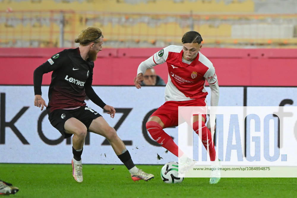 Mathys Detourbet (ASM) - UEFA Conference League match between AS Monaco and SC Freiburg on October 22, 2026 at the Louis II Stadium in Monaco.