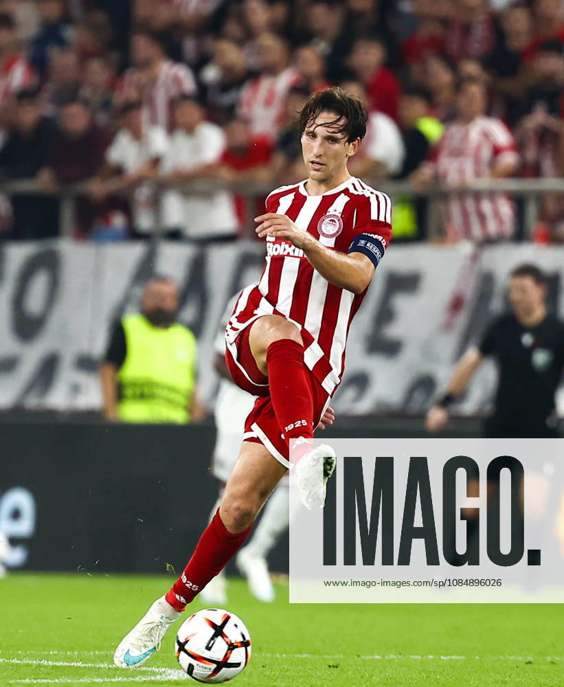 Olympiacos F.C. v AC Sparta Prague UEFA Europa League Panagiotis Retsos of Olympiacos F.C. during the UEFA Europa League match at Karaiskakis Stadium, Piraeus 22 10 2026 UK Newspapers OUT