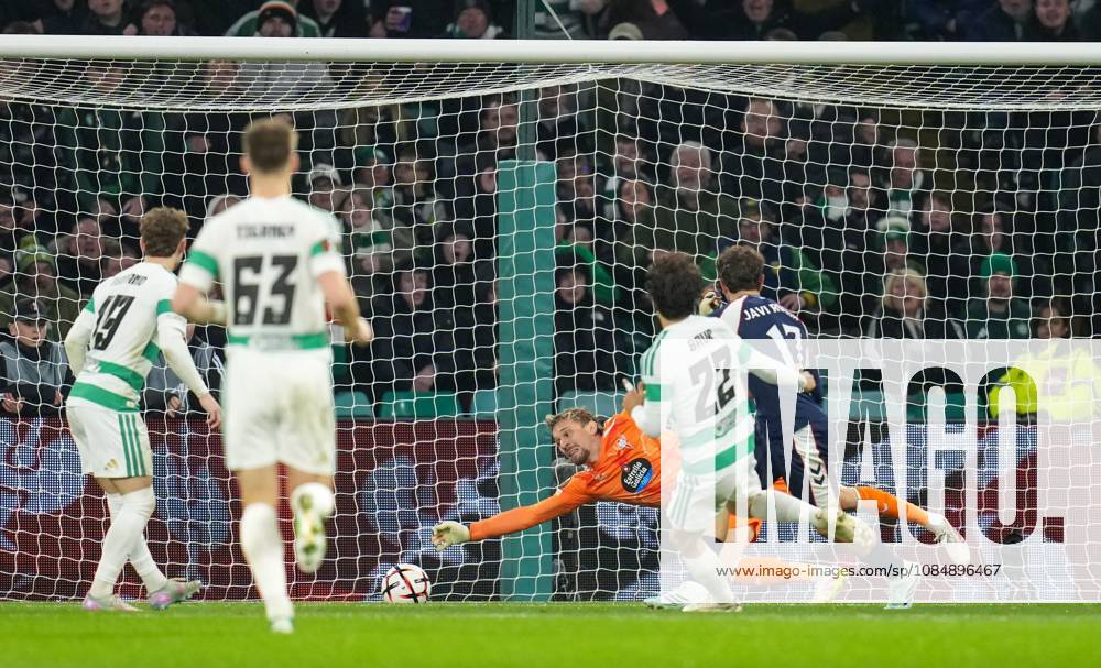 Celtic midfielder Mika Baur shoots past Celta Vigo goalkeeper Ionut Radu and scores to give Celtic a 1-0 lead Celtic v Celta Vigo, UEFA Europa League, Football, Celtic Park, Glasgow, Scotland, UK - 22 Oct 2026Glasgow Celtic Park Scotland United Kingdom