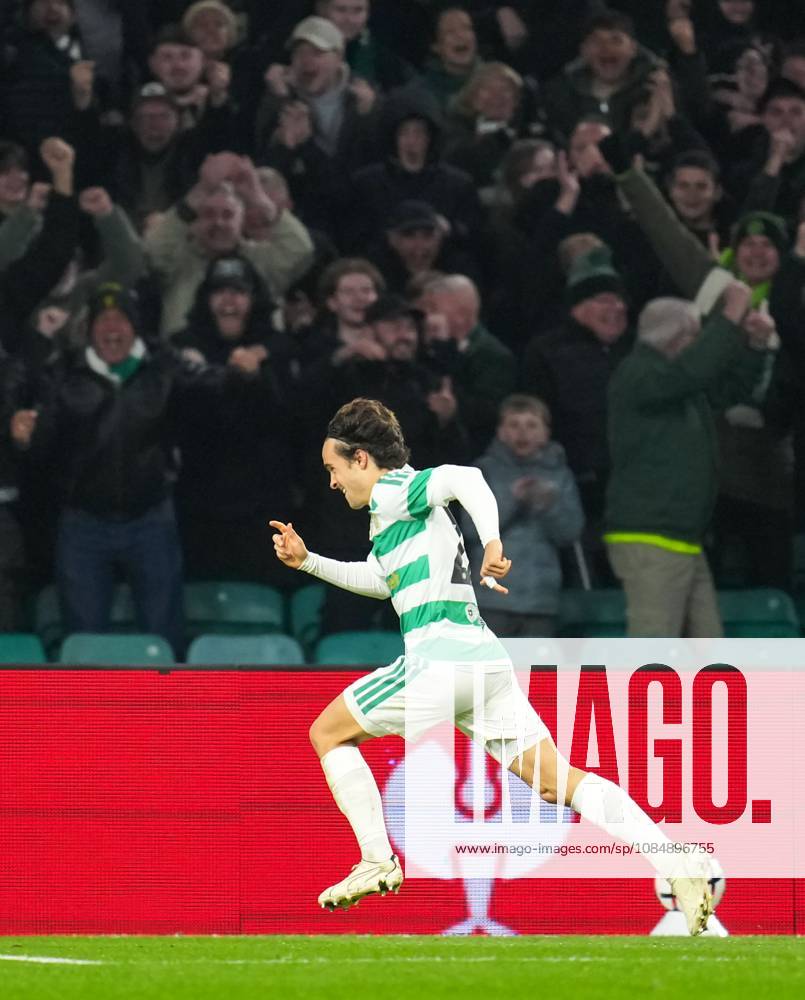 Mika Baur of Celtic celebrates scoring to give Celtic a 1-0 lead Celtic v Celta Vigo, UEFA Europa League, Football, Celtic Park, Glasgow, Scotland, UK - 22 Oct 2026Glasgow Celtic Park Scotland United Kingdom