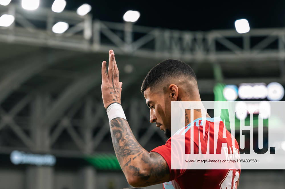 REGINALDO RAMIRES 10 of Riga react before the Conference League Matchday 2 game between Pafos and Riga at Alpha Mega Stadium in Kolossi,Limassol,Cyprus on 22 of October 2026. Limassol CYPRUS - ZUMAk195 20261022_znp_k195_039