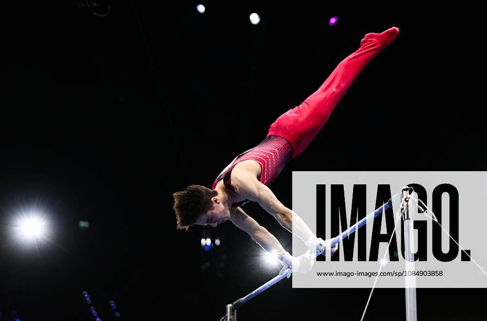 Netherlands Artistic Gymnastics World Championships 9271031 22.10.2026 Arsenii Dukhno of Team World Gymnastics Neutral Athletes 2 competes on the horizontal bar during the men s all-around final at the 2026 World Artistic Gymnastics Championships in Rotterdam, the Netherlands. Alexey Filippov Sputnik Rotterdam Netherlands