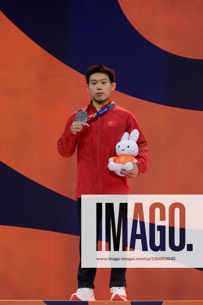 Haonan Yang from China celebrate winning the silver medal in the Men s All-round finals at the 54th Artistic Gymnastics World Championships, on 22 October 2026 at Rotterdam Ahoy, Rotterdam, the Netherlands. Noxthirdxpartyxsales,xHOLLANDxOUT aflo_358243006 RichardxHuisxinxtxVeldx