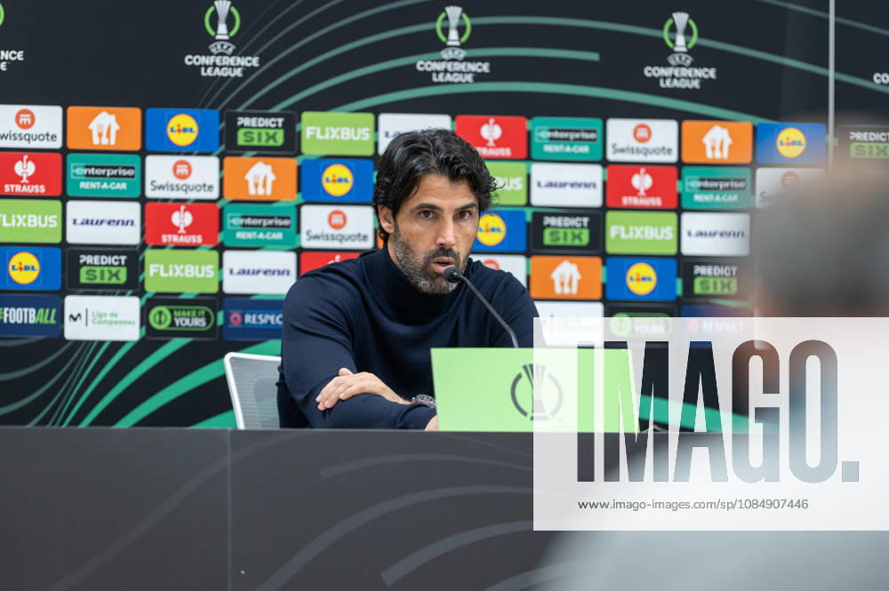 Inter Club Escaldes v Universitatae Craiova - UEFA Conference League Filipe Coelho, head coach of Universitatea Craiova, speaks during a press conference, PK, Pressekonferenz following the UEFA Conference League match between Inter Club d Escaldes and Universitatea Craiova at New FAF Stadium in Encamp, Andorra, on October 22, 2026. Encamp Andorra Andorra