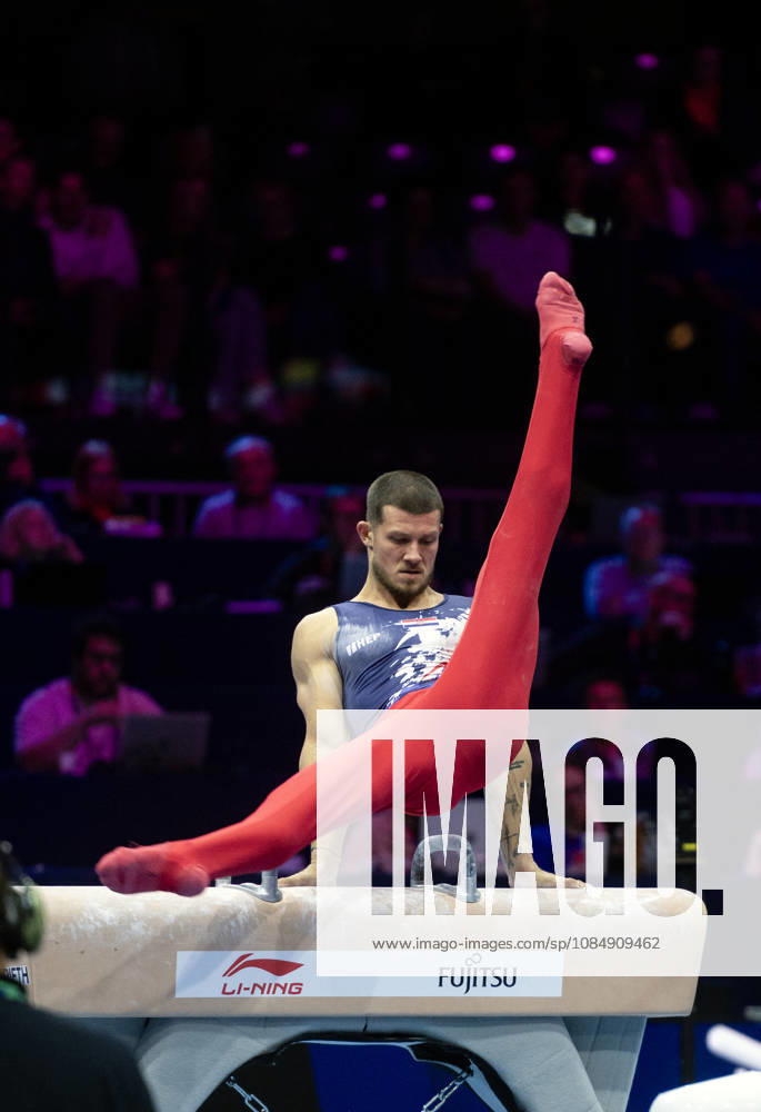 Rotterdam The Netherlands 23rd October 2026 World Championships artistic gymnastics. Pommel Horse Ilia Covtun (CRO) turnen