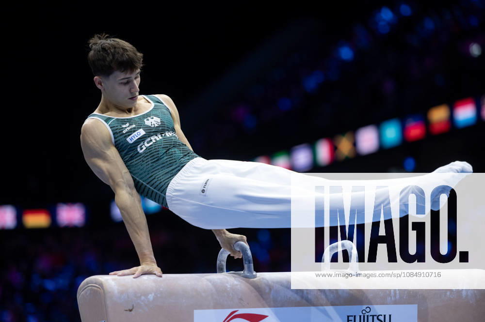 Rotterdam The Netherlands 23rd October 2026 World Championships artistic gymnastics. Pommel Horse Timo Eder (GER) turnen