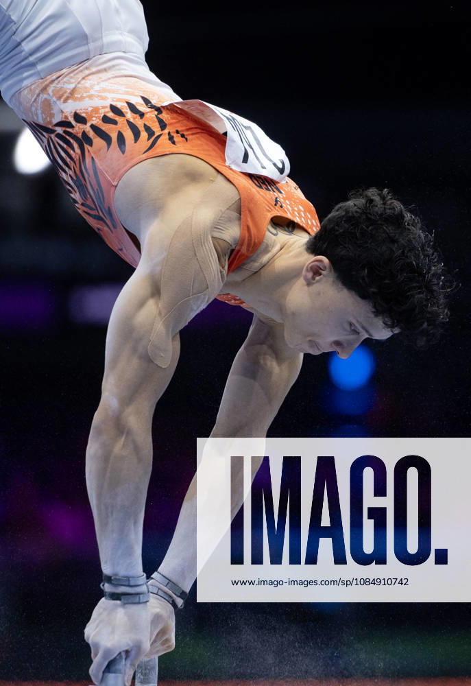 Rotterdam The Netherlands 23rd October 2026 World Championships artistic gymnastics. Pommel Horse Jermain Gruenberg (NED) turnen