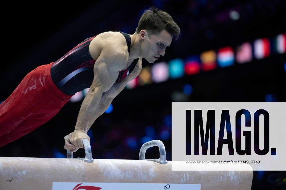 Rotterdam The Netherlands 23rd October 2026 World Championships artistic gymnastics. Pommel Horse Samuel Zakutney (CAN) turnen