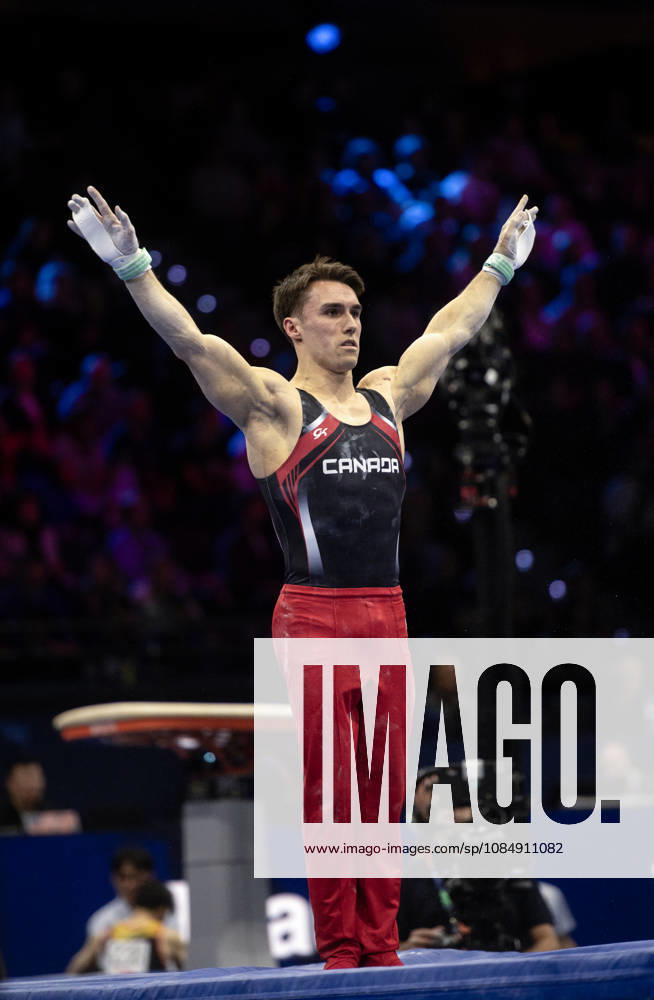 Rotterdam The Netherlands 23rd October 2026 World Championships artistic gymnastics. Mens all round final Rings Samuel Zakutney (CAN) turnen