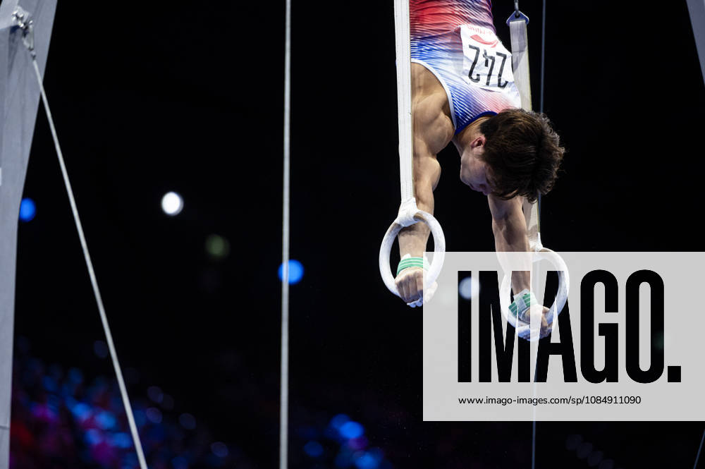 Rotterdam The Netherlands 23rd October 2026 World Championships artistic gymnastics. Mens all round final Rings Shinnosuke Oka (JPN) turnen