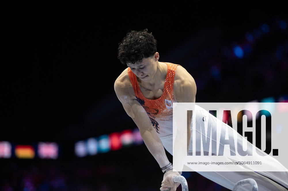 Rotterdam The Netherlands 23rd October 2026 World Championships artistic gymnastics. Pommel Horse Jermain Gruenberg (NED) turnen