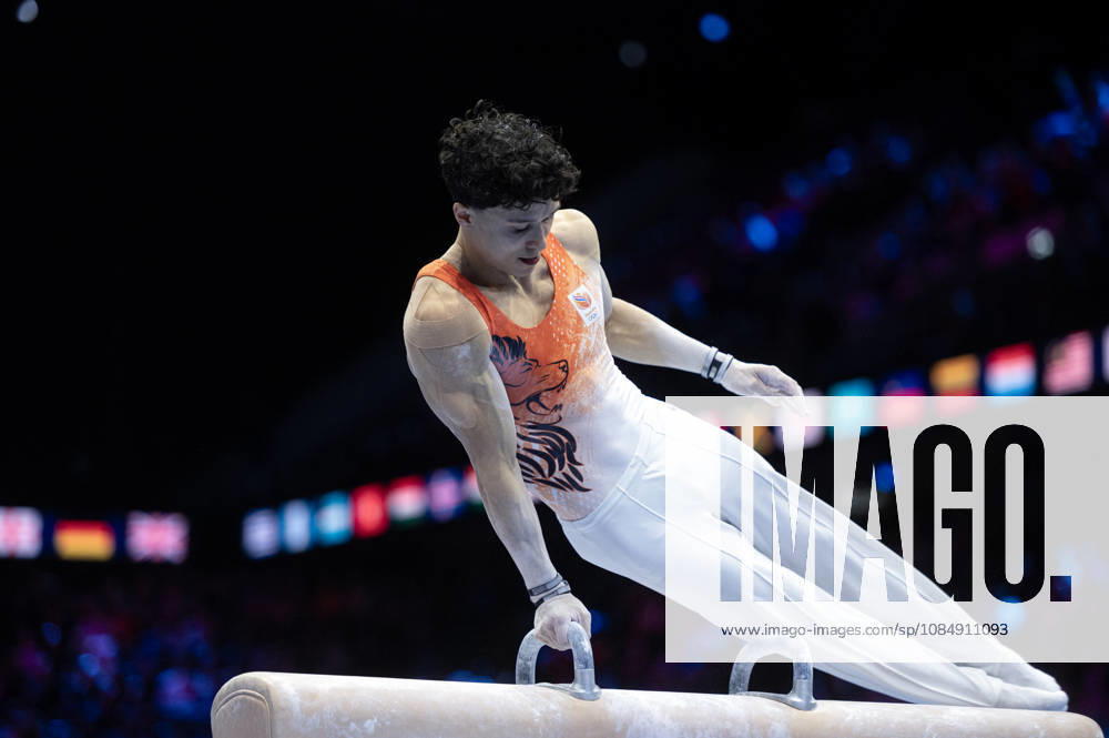 Rotterdam The Netherlands 23rd October 2026 World Championships artistic gymnastics. Pommel Horse Jermain Gruenberg (NED) turnen