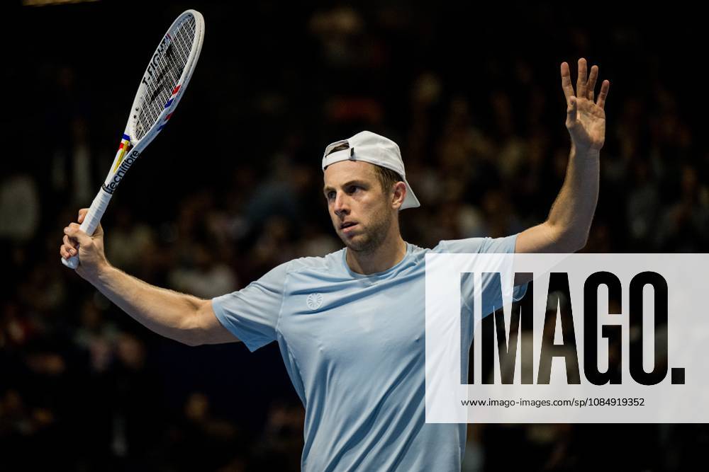 Tallon Griekspoor of the Netherlands celebrates after winning the European Open ATP, Tennis Herren tennis tournament in Brussels, on Friday 23 October 2026. This year s edition of the tournament is taking place from 17 to 25 October JASPERxJACOBS x190770075x