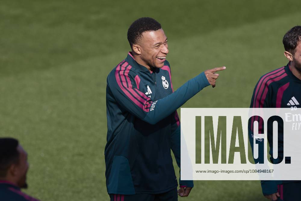 Kylian Mbappe (Real Madrid CF) is seen in action during a training session on the eve of the LaLiga EA SPORTS 2026 2027 match between FC Barcelona, Barca and Real Madrid CF..Real Madrid CF is holding its final training session ahead of its tenth LaLiga game. Madrid Spain - ZUMAs197 20261024_aaa_s197_028