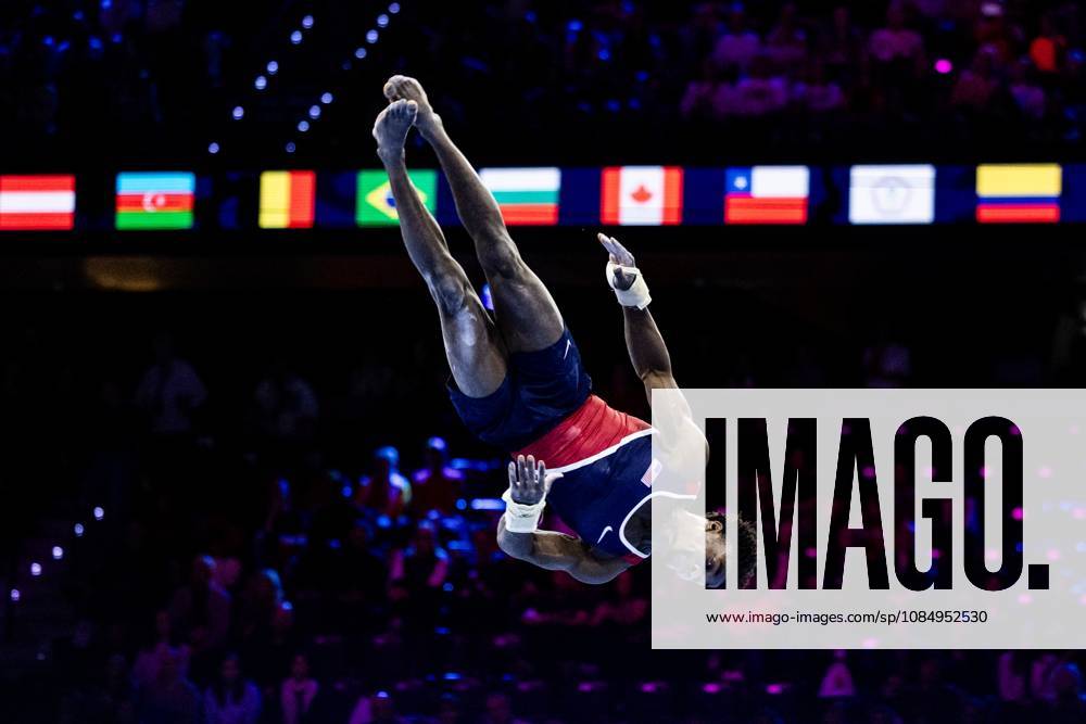 ROTTERDAM - Frederick Richard (USA) in action during the floor apparatus final at the World Gymnastics Championships in Rotterdam Ahoy. IRIS VAN DEN BROEK ANP ANPxSportx IVx 573460574 originalFilename: 573460574