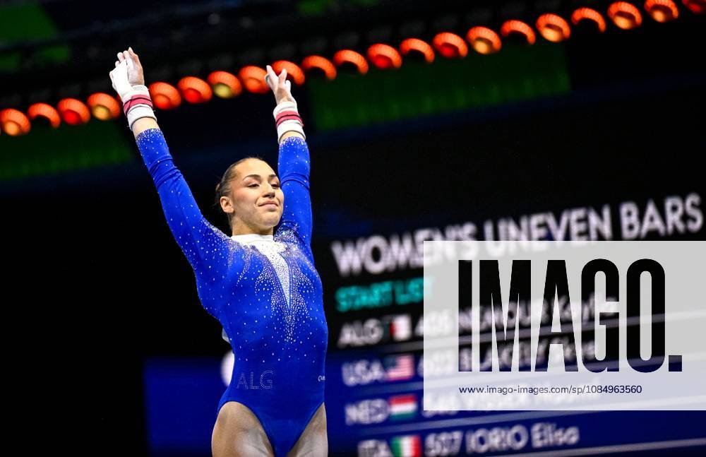 Netherlands Artistic Gymnastics World Championships 9272095 24.10.2026 Algeria s Kaylia Nemour competes in the women s uneven bars final at the 2026 World Artistic Gymnastics Championships in Rotterdam, the Netherlands. Alexey Filippov Sputnik Rotterdam Netherlands