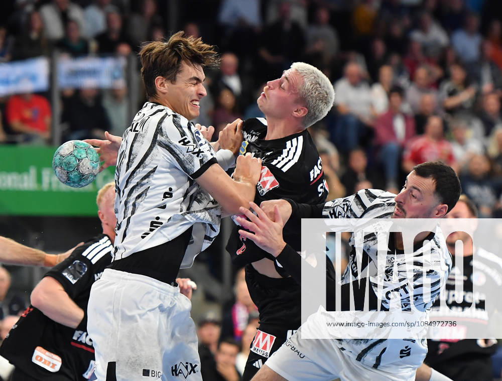2 - Handball - 1. Bundesliga DAIKIN HBL - Saison 2026 2027 - 10. Spieltag: HC Erlangen Metropolregion Nürnberg HCE - THW Kiel - OGo - - Julian Köster (7, THW Kiel) Marek Nissen (6, HC Erlangen HCE )