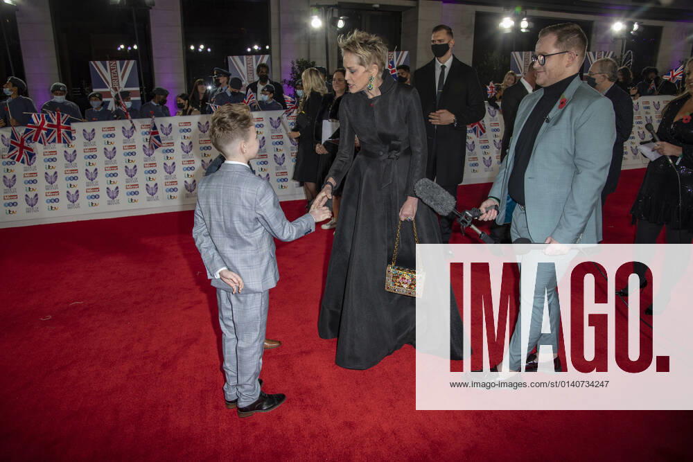 Sharon Stone, Hughie Higginson and Freddie Xavi attend the Pride of Britain awards in partnership with TSB at the Grosvenor House Hotel, Park Street in London. London United Kingdom - ZUMAs197 20211030_zaa_s197_531