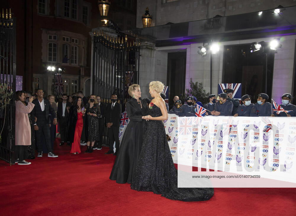 Sharon Stone and Hannah Waddingham attend the Pride of Britain awards in partnership with TSB at the Grosvenor House Hotel, Park Street in London. London United Kingdom - ZUMAs197 20211030_zaa_s197_523