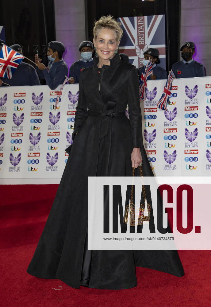 Sharon Stone attends the Pride of Britain awards in partnership with TSB at the Grosvenor House Hotel, Park Street in London. London United Kingdom - ZUMAs197 20211030_zaa_s197_516
