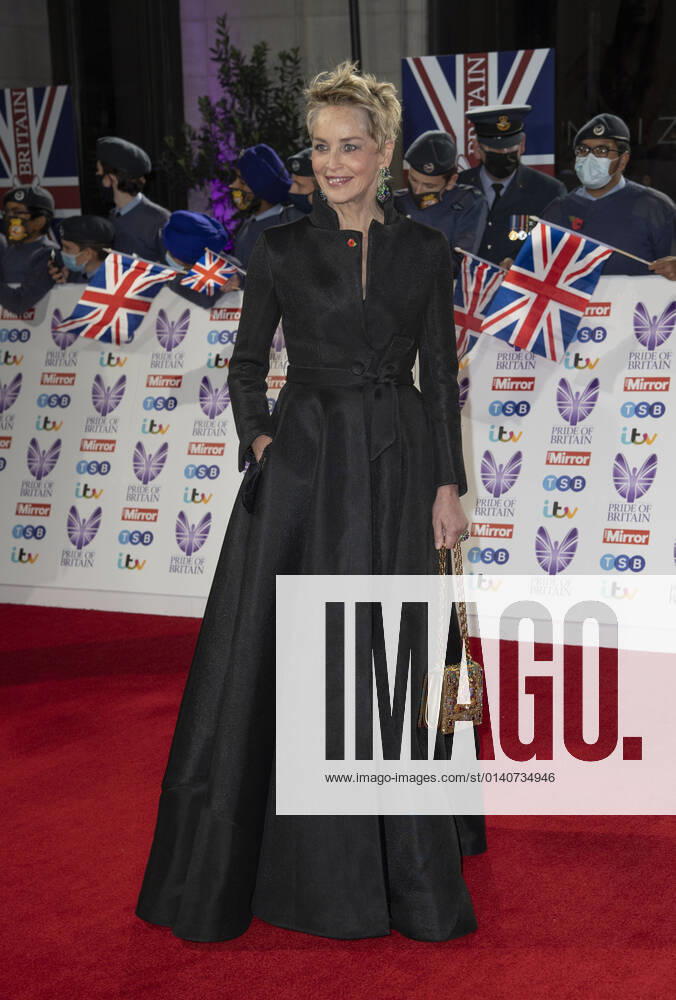 Sharon Stone attends the Pride of Britain awards in partnership with TSB at the Grosvenor House Hotel, Park Street in London. London United Kingdom - ZUMAs197 20211030_zaa_s197_513