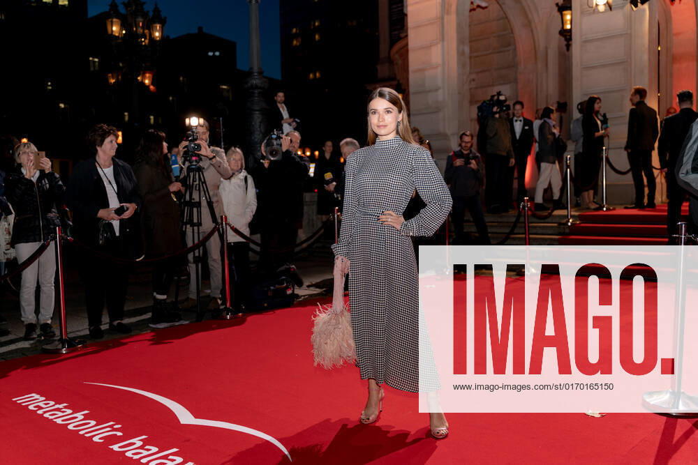 FRANKFURT AM MAIN, Germany - October 18 2019: Zoe Moore at the Hessischer Film- und Kinopreis 2019, Red Carpet, Frankfurt am Main FRANKFURT AM MAIN, Germany - October 18 2019: Zoe Moore (*1993, German actress) arriving at the red carpet at the Hessischer Film- und Kinopreis 2019, Red Carpet, Frankfurt am Main