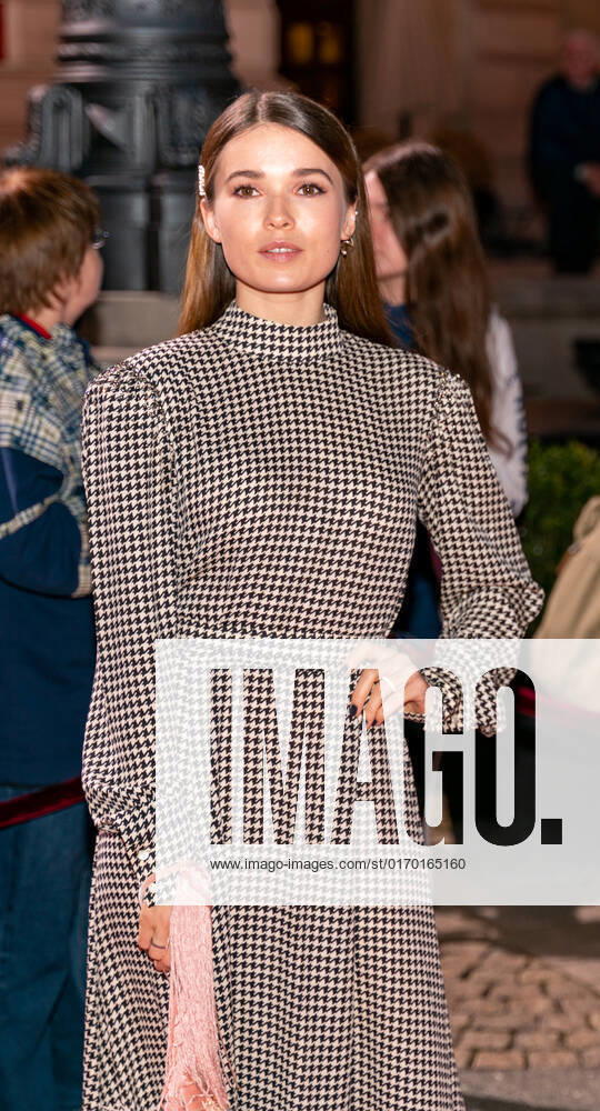 FRANKFURT AM MAIN, Germany - October 18 2019: Zoe Moore at the Hessischer Film- und Kinopreis 2019, Red Carpet, Frankfurt am Main FRANKFURT AM MAIN, Germany - October 18 2019: Zoe Moore (*1993, German actress) arriving at the red carpet at the Hessischer Film- und Kinopreis 2019, Red Carpet, Frankfurt am Main