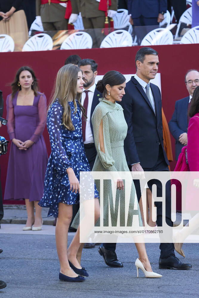 Madrid Princess Sofia and Queen Letizia attend the military parade during the Dia de la Hispanidad, the national day, at Paseo de la Castellana in Madrid. No Spain Â