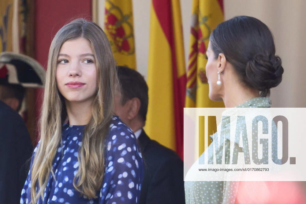Madrid Princess Sofia and Queen Letizia attend the military parade during the Dia de la Hispanidad, the national day, at Paseo de la Castellana in Madrid. No Spain Â