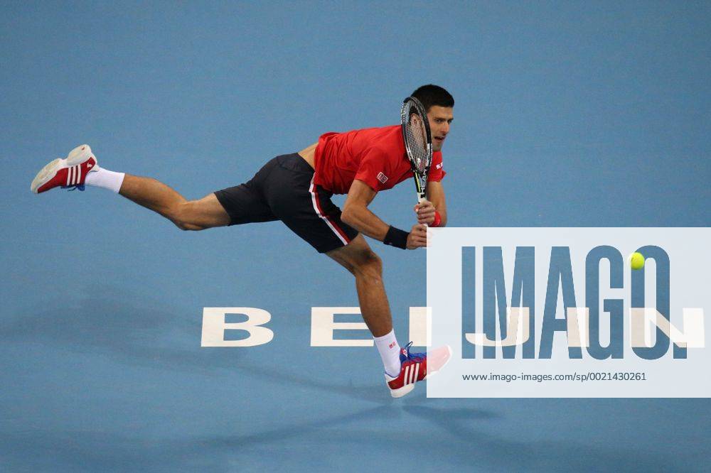 (151011) -- BEIJING, Oct. 11, 2015 -- Novak Djokovic of Serbia hits a return to Rafael Nadal of Spain during their men s singles final at 2015 China Open Tennis Tournament in Beijing, China, Oct. 11, 2015. Djokovic claimed the title of the event after beating Nadal 2-0. ) (SP)CHINA-BEIJING-TENNIS-CHINA OPEN-MEN S SINGLES-FINAL XingxGuangli