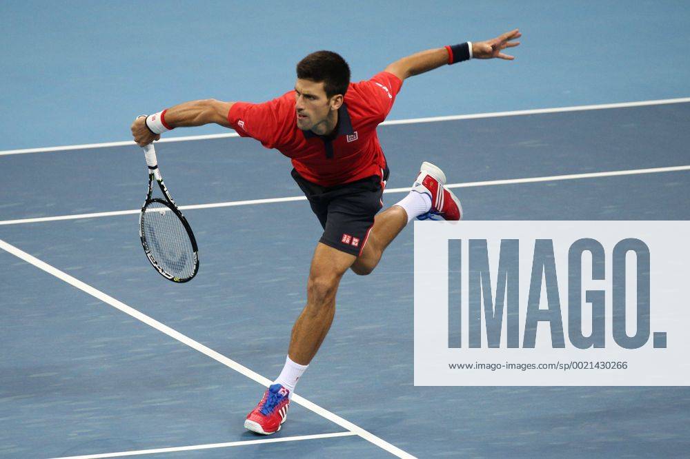 (151011) -- BEIJING, Oct. 11, 2015 -- Novak Djokovic of Serbia hits a return to Rafael Nadal of Spain during their men s singles final at 2015 China Open Tennis Tournament in Beijing, China, Oct. 11, 2015. Djokovic claimed the title of the event after beating Nadal 2-0. ) (SP)CHINA-BEIJING-TENNIS-CHINA OPEN-MEN S SINGLES-FINAL XingxGuangli