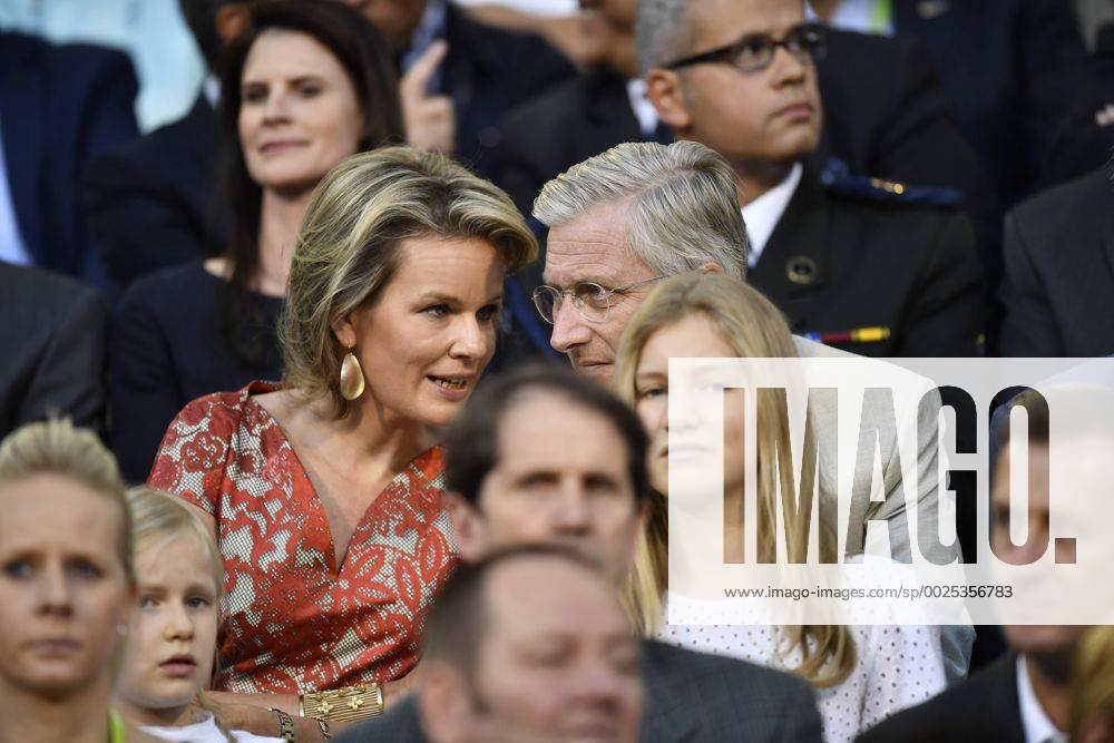 Queen Mathilde of Belgium, King Philippe - Filip of Belgium and Crown Princess Elisabeth pictured at the 2016 edition of the AG Insurance Memorial Van Damme IAAF Diamond League athletics meeting, Friday 09 September 2016 in Brussels. NICOLASxLAMBERT x04927415x