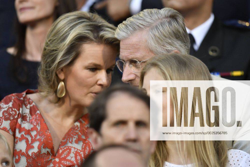 Queen Mathilde of Belgium, King Philippe - Filip of Belgium and Crown Princess Elisabeth pictured at the 2016 edition of the AG Insurance Memorial Van Damme IAAF Diamond League athletics meeting, Friday 09 September 2016 in Brussels. NICOLASxLAMBERT x04927416x