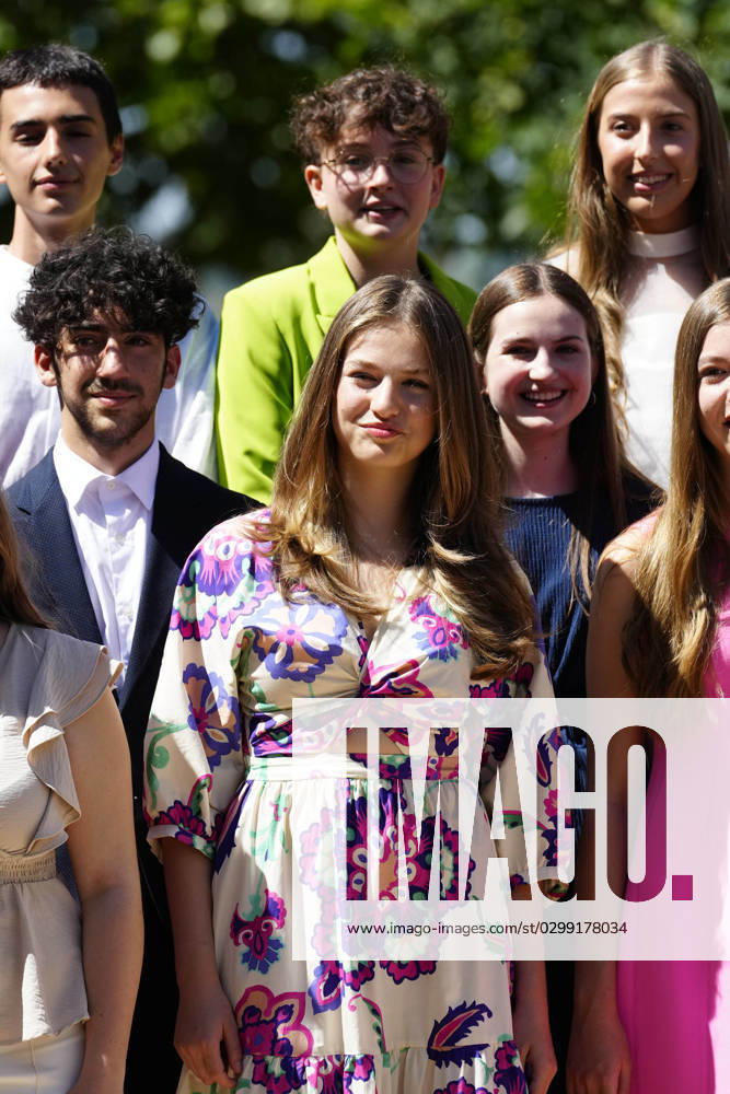 Madrid Princess Leonor and Princess Sofia during a meeting with the board of the Spanish committee of the United World College foundation, sponsors of the scholarships for students, at La Zarzuela palace in Madrid. No Spain