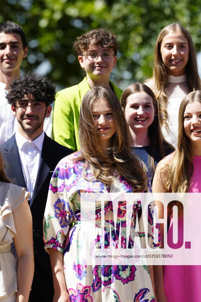 Madrid Princess Leonor and Princess Sofia during a meeting with the board of the Spanish committee of the United World College foundation, sponsors of the scholarships for students, at La Zarzuela palace in Madrid. No Spain