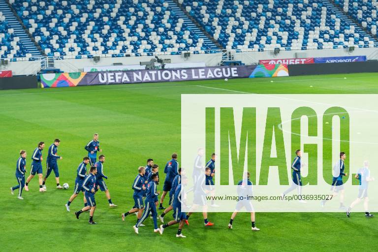 Players of Sweden during a training session on October 10, 2018 in Kaliningrad. Photo: Petter Arvidson BILDBYRN kod PA 92126