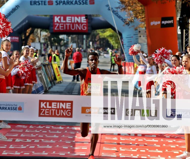 RUNNING - Graz Marathon GRAZ,AUSTRIA,14.OCT.18 - RUNNING - Graz Marathon. Image shows Lemawork Ketema (KEN). GEPAxpictures Oberlaender
