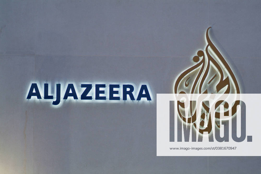 Al Jazeera English Channel Logos Doha, Qatar -- 21 Oct 2006 -- The logos of the new Al Jazeera English Channel on its new hq building. Doha Qatar