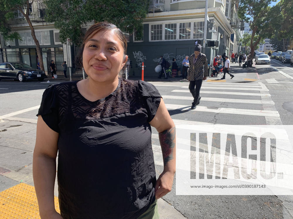 Juana Ramos, an Organizer with Coalition on Homelessness, shown in the Tenderloin District in San Francisco, California on Thursday, September 28, 2023. Ramos was once homeless herself, with her two kids and her husband. The city of San Francisco has come under a lot of attack for how it is handling the homeless, drug and retail fallout in Downtown San Francisco. San Francisco USA - ZUMAm117 20230928_zaf_m117_029
