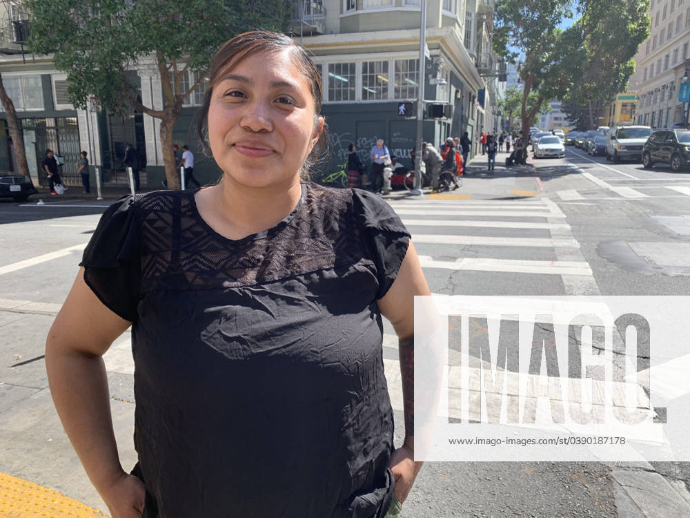 Juana Ramos, an Organizer with Coalition on Homelessness, shown in the Tenderloin District in San Francisco, California on Thursday, September 28, 2023. Ramos was once homeless herself, with her two kids and her husband. The city of San Francisco has come under a lot of attack for how it is handling the homeless, drug and retail fallout in Downtown San Francisco. San Francisco USA - ZUMAm117 20230928_zaf_m117_030