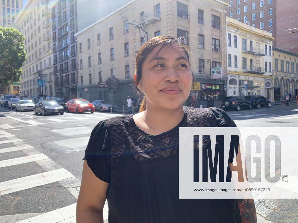 Juana Ramos, an Organizer with Coalition on Homelessness, shown in the Tenderloin District in San Francisco, California on Thursday, September 28, 2023. Ramos was once homeless herself, with her two kids and her husband. The city of San Francisco has come under a lot of attack for how it is handling the homeless, drug and retail fallout in Downtown San Francisco. San Francisco USA - ZUMAm117 20230928_zaf_m117_031