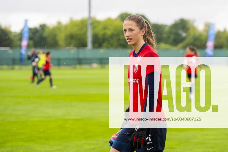 Goalkeeper Cecilie Haustaker Fiskerstrand of Norway during a training session on June 5, 2019 in Reims. Photo: Fredrik Varfjell BILDBYRAN kod FV 150252